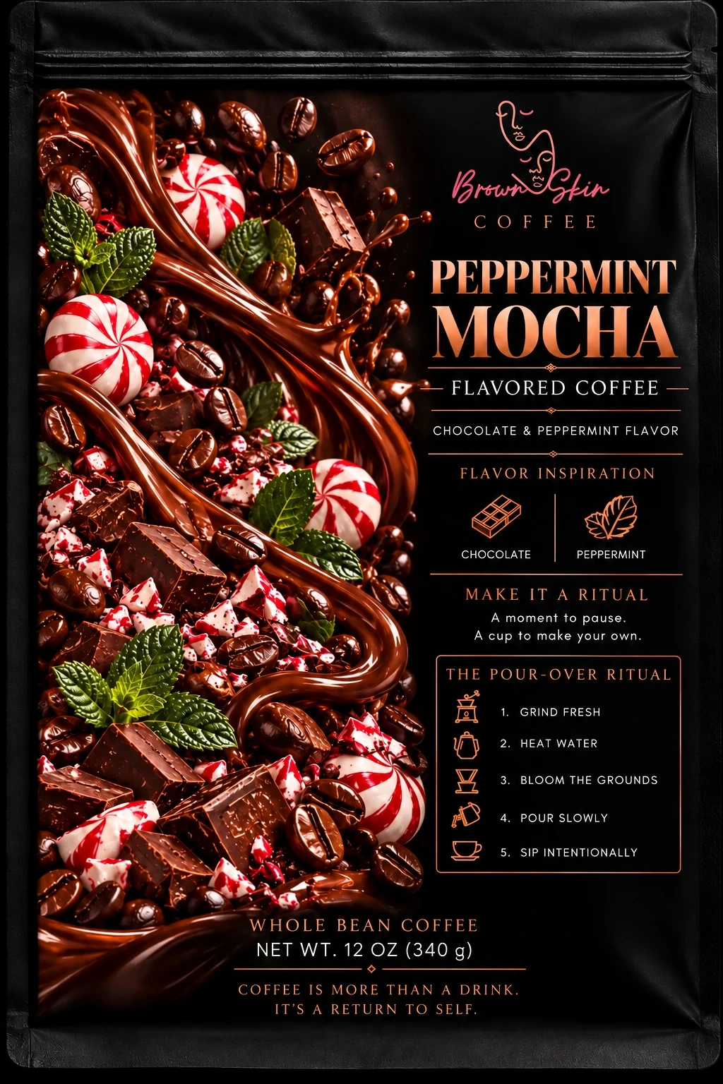 Peppermint Mocha Brown Skin packaging preview