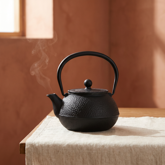 Brown Skin Coffee Cast Iron Teapot 24oz