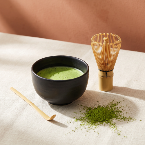 Brown Skin Coffee Bamboo Matcha Set