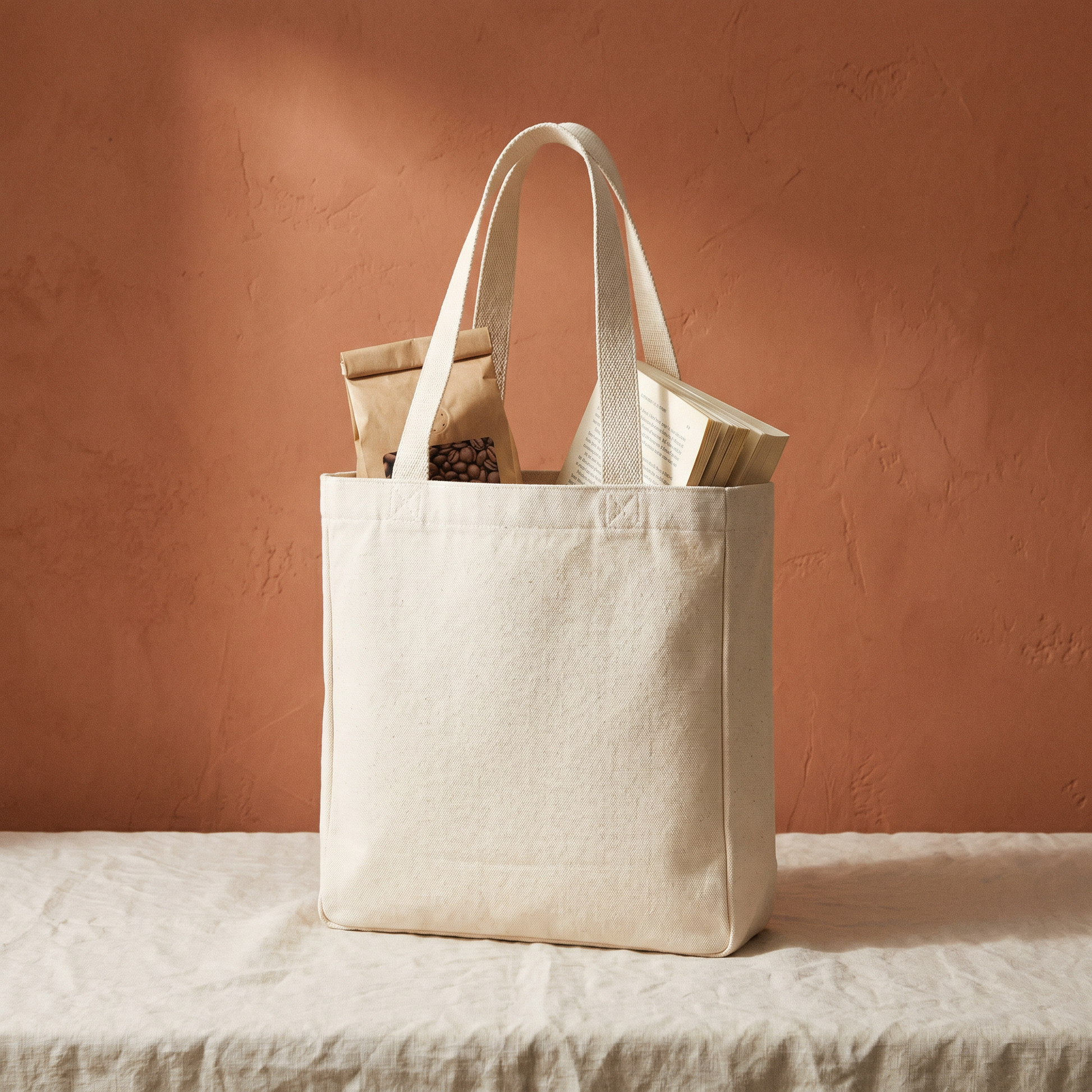Brown Skin Coffee Canvas Tote