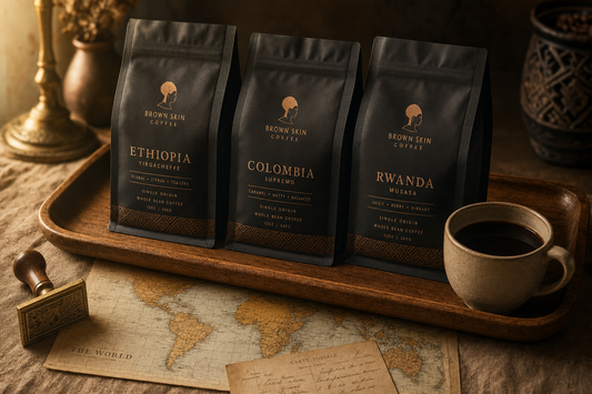 Brown Skin Coffee Club — monthly single-origin subscription with global tasting journey